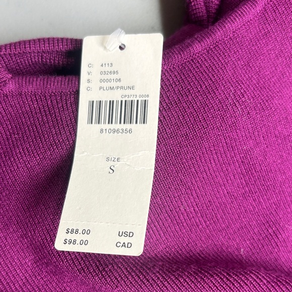 Maeve Anthropologie Deep Purple Bow-Back Tank Top - Picture 9 of 9